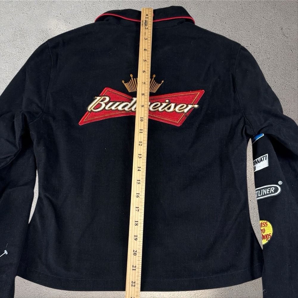 Vintage NWOT JH Design Dale Jr. Budweiser Racing Jacket Sz Small NASCAR - Picture 6 of 9